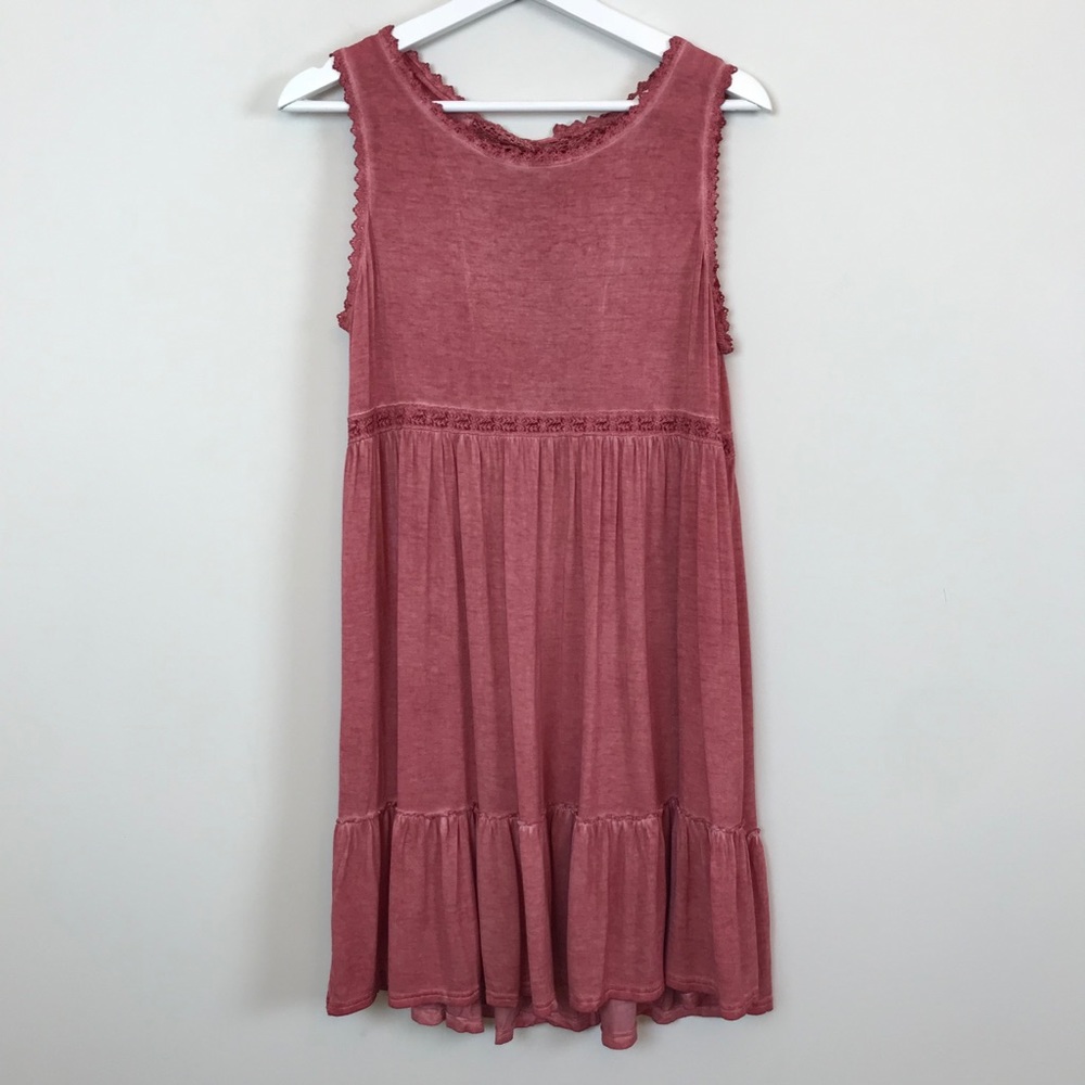 NWT Umgee Rose Pink Tank Dress Size Small